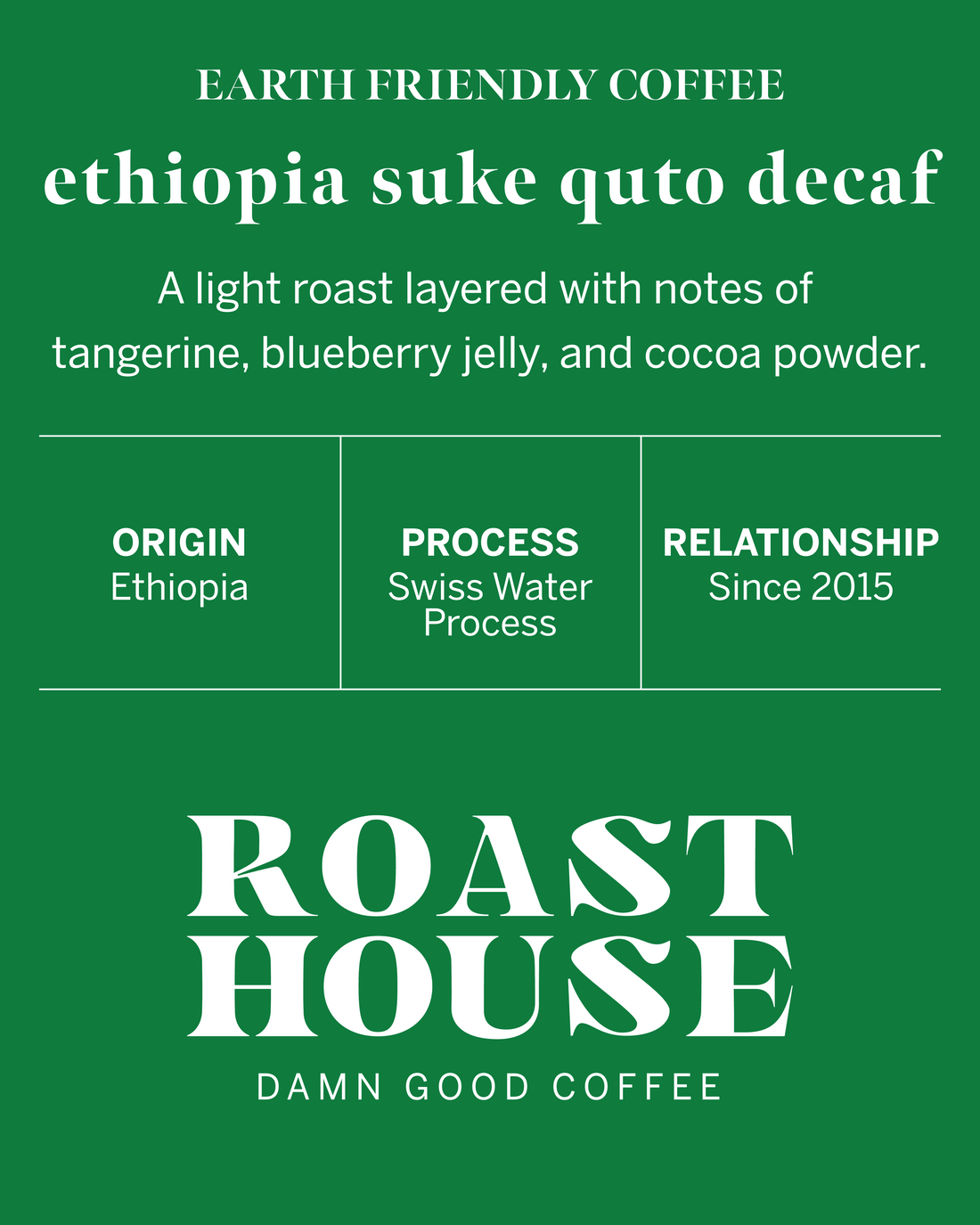 Ethiopia Suke Quto Decaf, Swiss Water Process