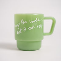 *PRE-ORDER* Change The World Milk Glass Mug