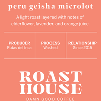 Peru Rutas del Inca Geisha Microlot